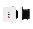 ARL NOBE USB Розетка тип А+С+С софт-тач белый кварц SCT-MUACC-SFPL-FC-WH (65W, QC3) (Arlight, -)