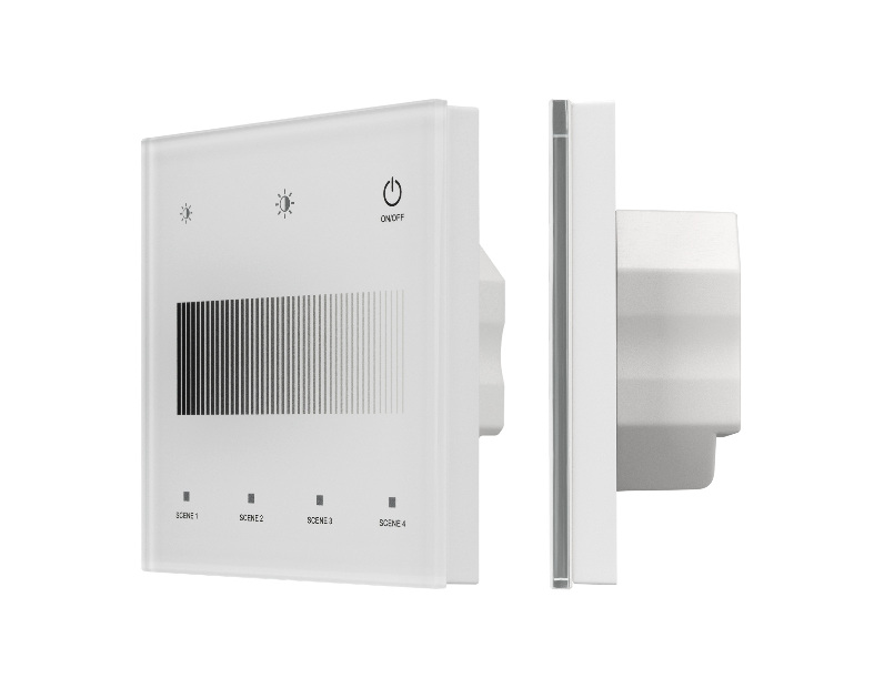 INTELLIGENT ARLIGHT Сенсорная панель SMART-DALI-301-11-1G-4SC-DT6 Белая (230V, встраиваемая, 2.4G) (IARL, IP20 Пластик, 5 лет)