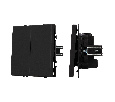 ARL NOBE Выключатель перекрёстный 2 кл софт-тач черный оникс SWT-MKX2-SFPL-BK (250V, 10A) (Arlight, -)