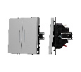 ARL NOBE Выключатель звонковый 2 кл подсветка софт-тач никель SWT-MKR2-SFPL-L-IS (250V, 10A) (Arlight, -)