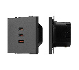 ARL NOBE USB Розетка тип А+С+С софт-тач серый базальт SCT-MUACC-SFPL-FC-GR (65W, QC3) (Arlight, -)