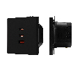 ARL NOBE USB Розетка тип А+С+С софт-тач черный оникс SCT-MUACC-SFPL-FC-BK (65W, QC3) (Arlight, -)