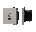 ARL NOBE USB Розетка тип А+С+С софт-тач кашемир SCT-MUACC-SFPL-FC-CA (65W, QC3) (Arlight, -)
