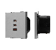ARL NOBE USB Розетка тип А+С+С софт-тач никель SCT-MUACC-SFPL-FC-IS (65W, QC3) (Arlight, -)
