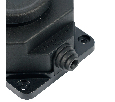 Розетка переносная 1-местная c/з STEKKER, RST16-1-44, 250В, 16А, IP44, черный