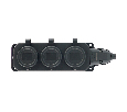 Розетка переносная 3-местная c/з STEKKER,RST16-3-44, 250В, 16А, IP44, черный