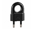 Вилка STEKKER PPG10-45-201  прямая без заземления, ABS пластик 250В, 10A, IP20, белая