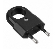 Вилка STEKKER PPG10-45-201  прямая без заземления, ABS пластик 250В, 10A, IP20, белая