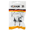 Вилка прямая б/з STEKKER, PPG10-43-202 , пластик, 250В, 10A, IP20, черный