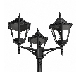 Светильник садово-парковый Feron 8315/PL8315 столб 3*100W E27 230V, черное золото