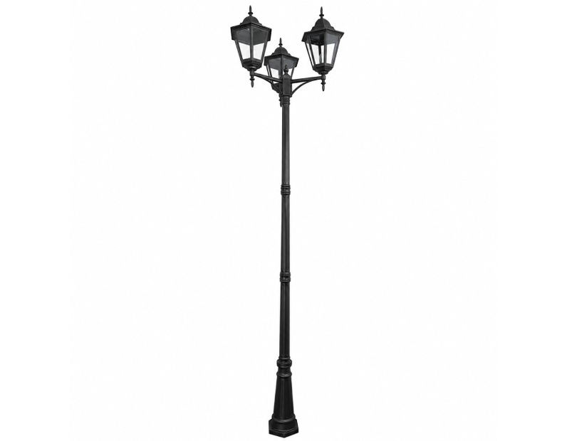 Светильник садово-парковый Feron 8315/PL8315 столб 3*100W E27 230V, черное золото