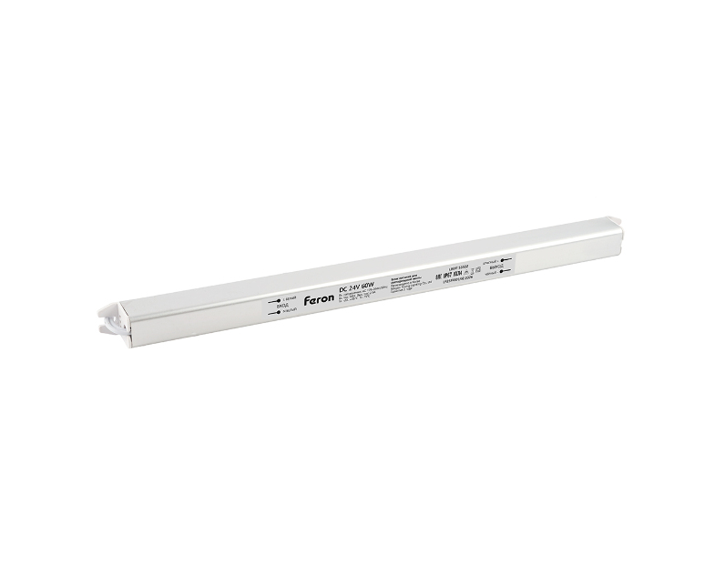 Трансформатор электронный для светодиодной ленты 60W 24V  IP67 (драйвер), LB011 FERON