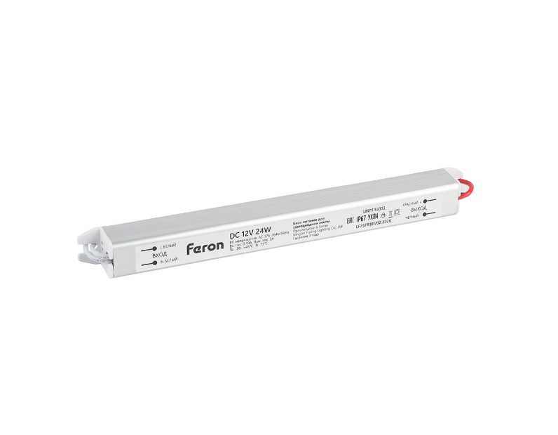 Трансформатор электронный для светодиодной ленты 24W 12V IP67 ( драйвер) , LB011 FERON