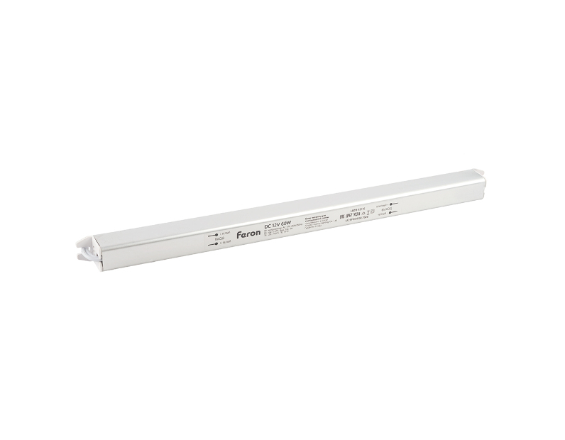 Трансформатор электронный для светодиодной ленты 60W 12V  IP67 (драйвер), LB011 FERON