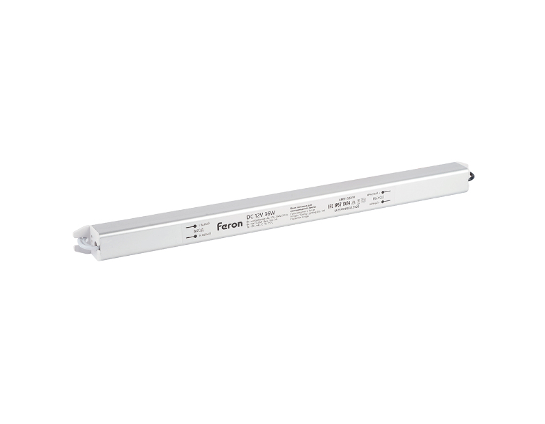 Трансформатор электронный для светодиодной ленты 36W 12V IP67 (драйвер), LB011 FERON