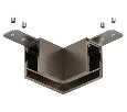 Соединитель угловой внутренний для треков Denkirs SHINE PRIME BASE TR4931-DN