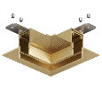 Соединитель угловой внутренний для треков Denkirs SHINE PRIME HIDE TR4905-SB
