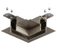 Соединитель угловой внутренний для треков Denkirs SHINE PRIME HIDE TR4905-DN