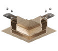 Соединитель угловой внутренний для треков Denkirs SHINE PRIME HIDE TR4905-CP