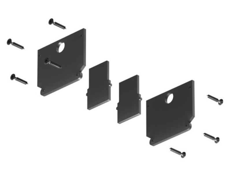 Заглушка для трека Denkirs SMART SLIM ONE TR2450-BK