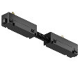 Соединитель гибкий для треков Denkirs SMART SLIM BASE TR2422-BK