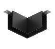 Соединитель угловой внутренний для треков Denkirs SMART SLIM BASE TR2406-BK