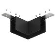 Соединитель угловой внутренний для треков Denkirs SMART 48V BASE TR8512-BK