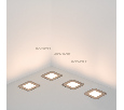 Набор Arlight KT-S-6x0.6W LED Day White 12V (квадрат) IP67 Металл 018235