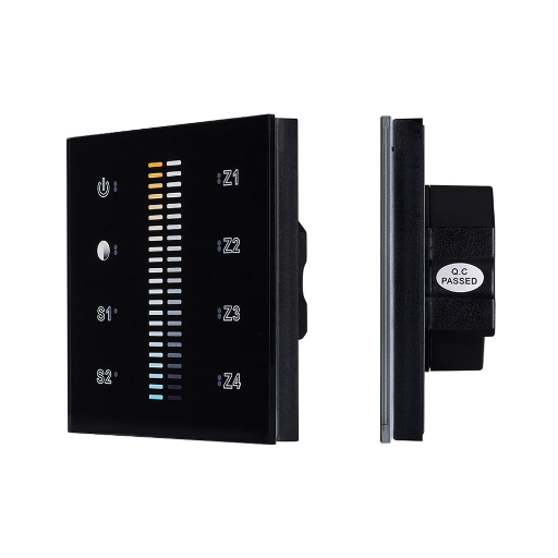 Панель Arlight Sens SR-2830B-AC-RF-IN Black (220V,MIX+DIM,4зоны) IP20 Пластик 021062