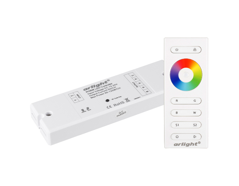 Контроллер Arlight SR-2839W White (12-24 В,240-480 Вт,RGBW,ПДУ сенсор) IP20 Пластик 021096