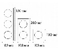 Тройная рамка ITALLINE SP 03 BLACK