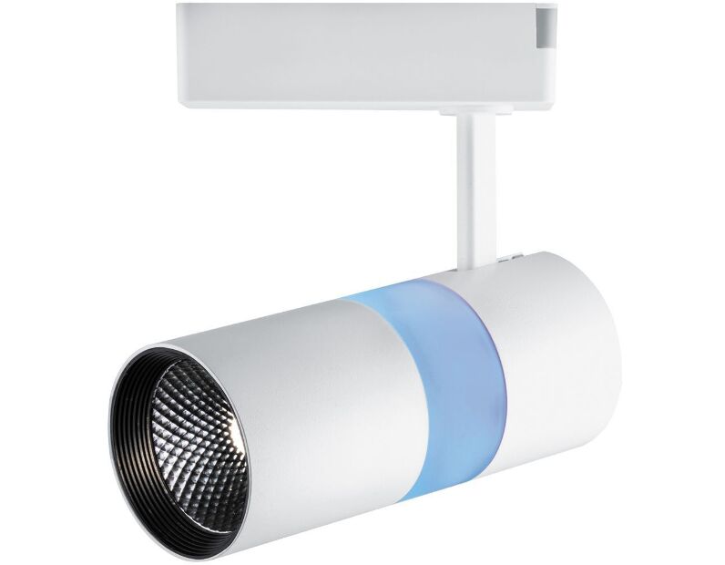 Светодиодный светильник Feron AL108 трековый на шинопровод 12+5W, 35 градусов, 4000К и подсветка синяя 32456