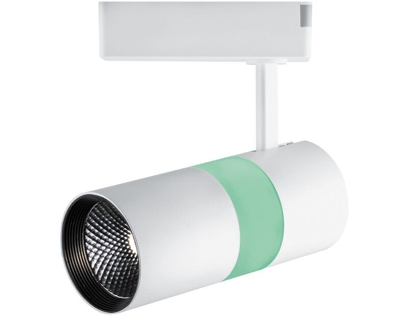 Светодиодный светильник Feron AL108 трековый на шинопровод 12+5W, 35 градусов, 4000К и подсветка зеленая 32455