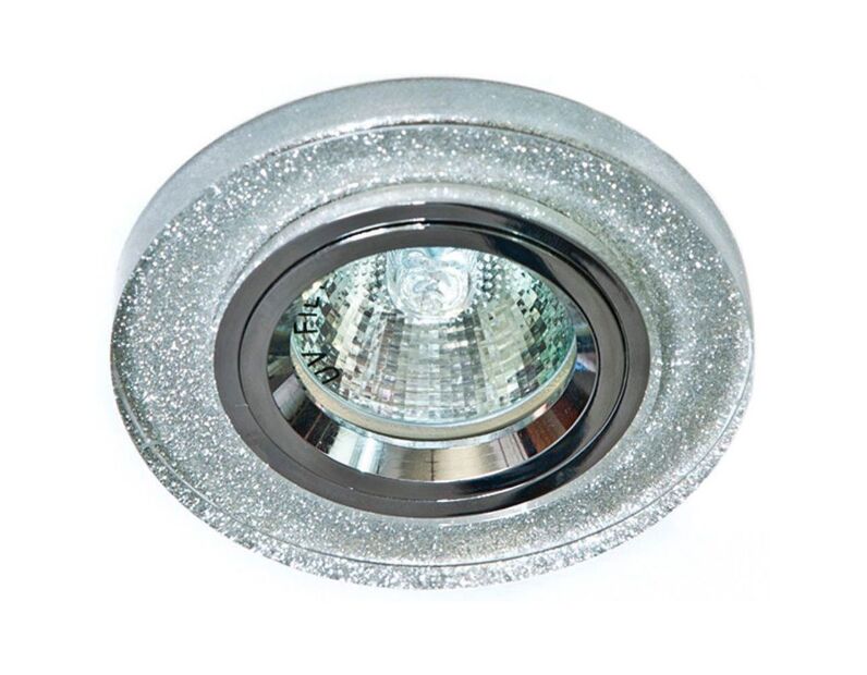 Светильник встраиваемый Feron DL8060-2/8060-2 потолочный MR16 G5.3 мерацющее серебро 19708