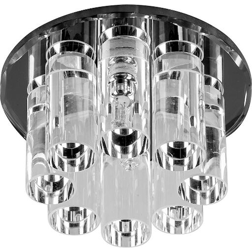Светильник потолочный, JC G4 с черным стеклом, с лампой, 1301 18450