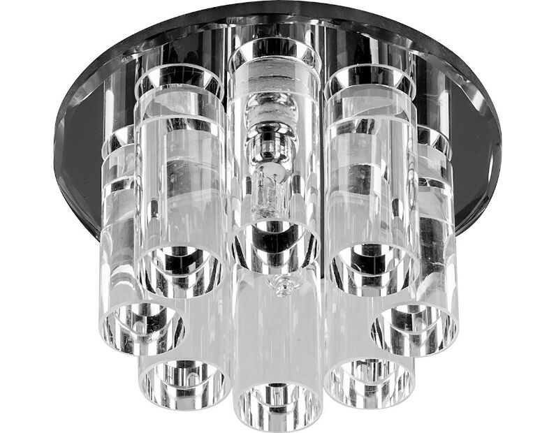 Светильник потолочный, JC G4 с черным стеклом, с лампой, 1301 18450