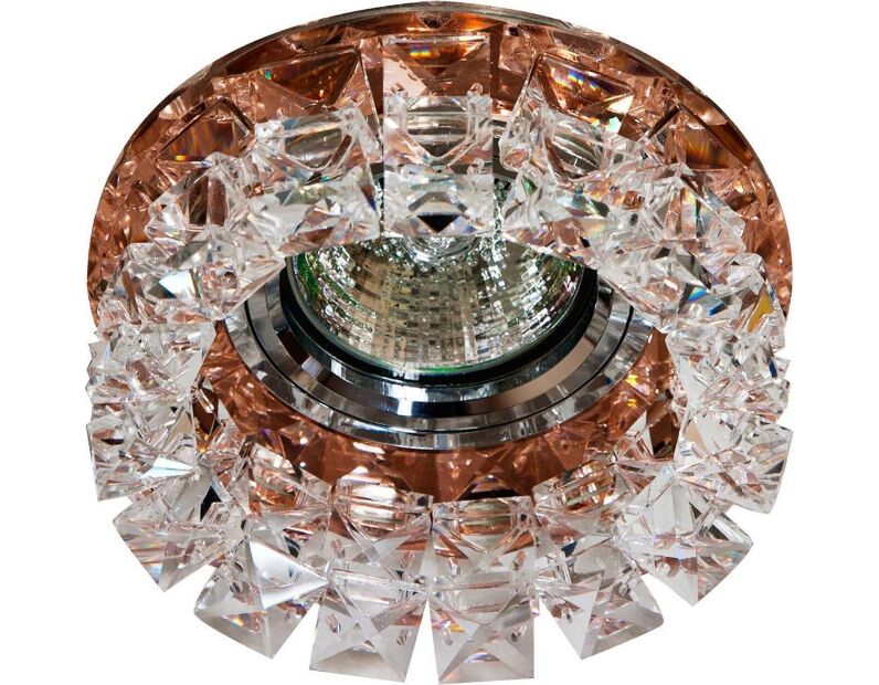 Светильник встраиваемый Feron CD2929 потолочный MR16 G5.3 коричневый-прозрачный 28418