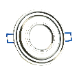 Светильник встраиваемый с белой LED подсветкой Feron CD600 потолочный MR16 G5.3 хром 29709