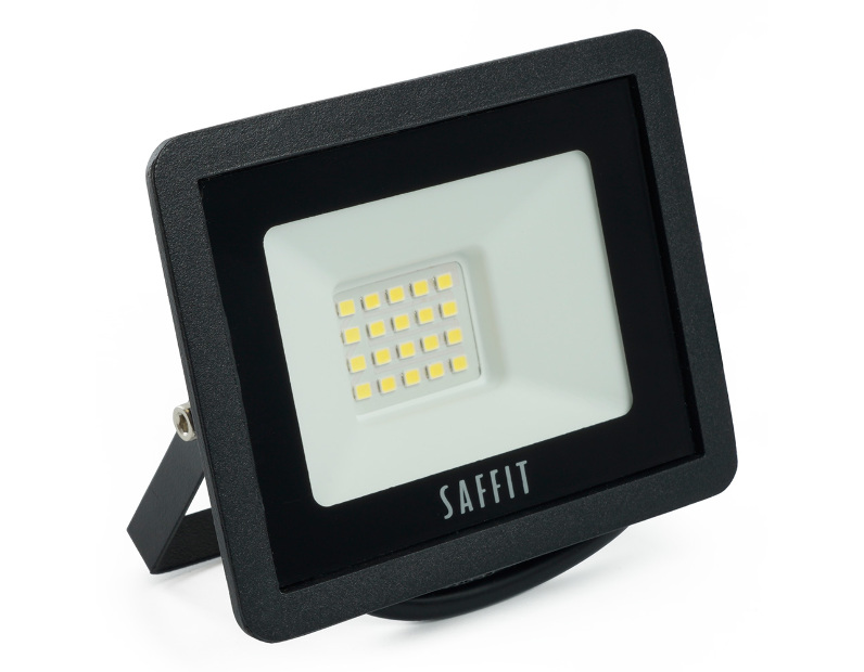 Светодиодный прожектор SAFFIT SFL90-20 IP65 20W 4000K черный 55075