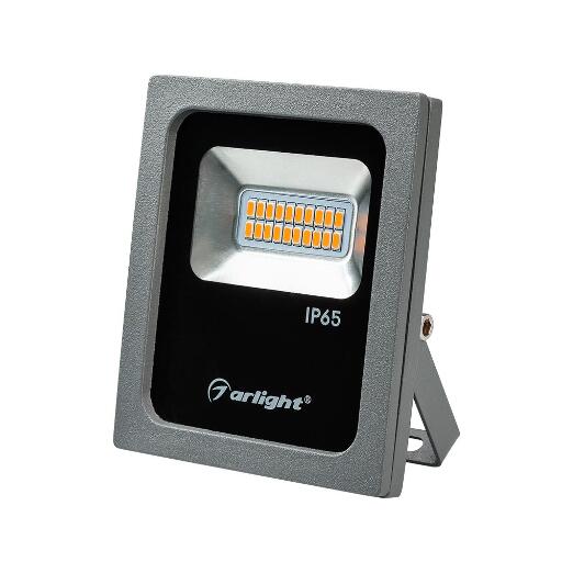 Светодиодный прожектор Arlight AR-FLG-FLAT-10W-220V Yellow (Grey, 120 deg) 024201