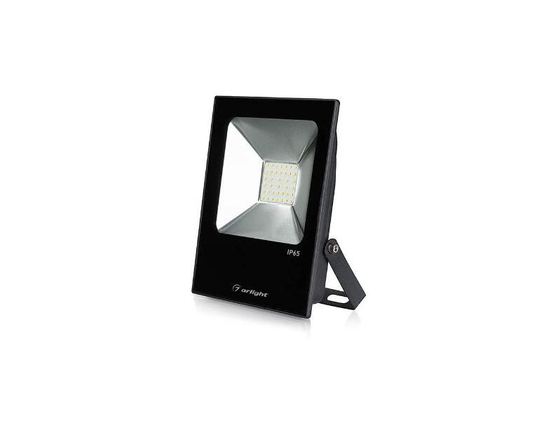 Светодиодный прожектор Arlight AR-FLAT-ICE-30W-220V Warm (Black, 120 deg) 023581