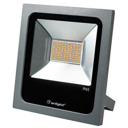 Светодиодный прожектор Arlight AR-FLAT-50W-220V Yellow (Grey, 120 deg) 024204