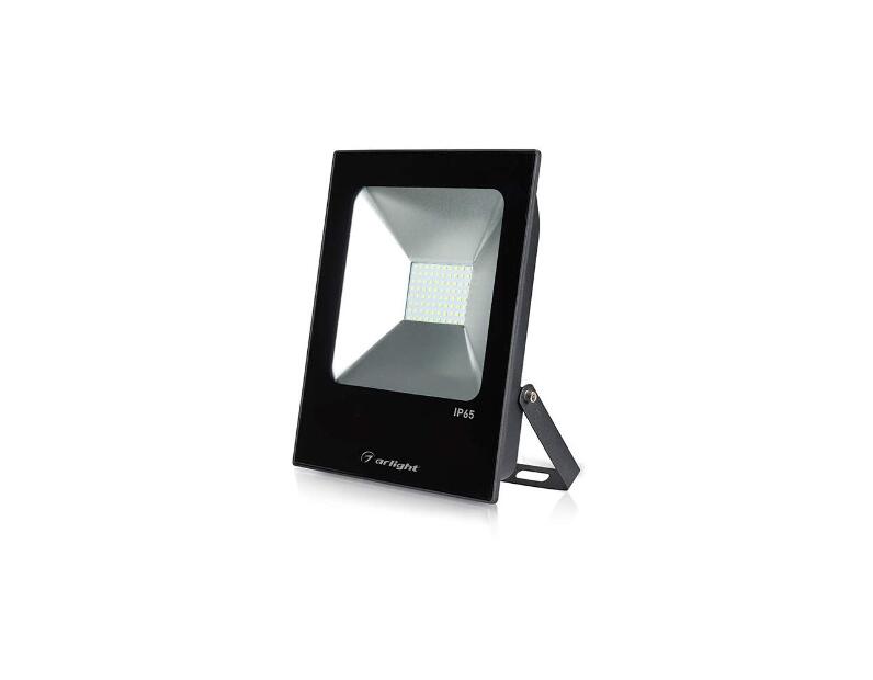 Светодиодный прожектор Arlight AR-FLAT-ICE-50W-220V Warm (Black, 120 deg) 023585