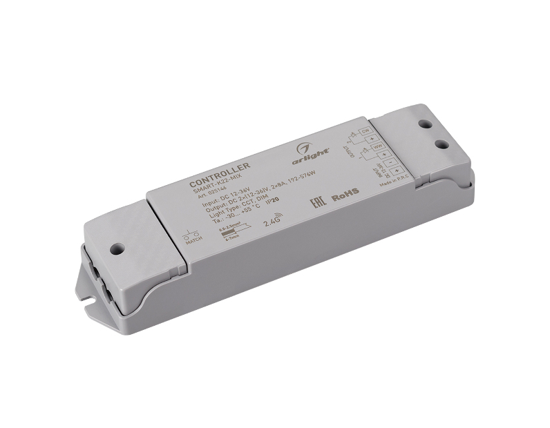 Контроллер Arlight SMART-K22-MIX (12-36V, 2x8A, 2.4G) IP20 Пластик 025146