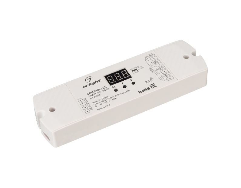Контроллер Arlight SMART-K27-RGBW (12-24V, 4x5A, 2.4G) IP20 Пластик 022669