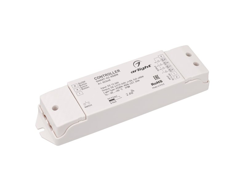 Контроллер Arlight SMART-K2-RGBW (12-24V, 4x5A, 2.4G) IP20 Пластик 022668