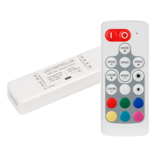 Контроллер Arlight ARL-MINI-RGB-3x4A (5-24V, RF ПДУ 18кн) IP20 Пластик 024983