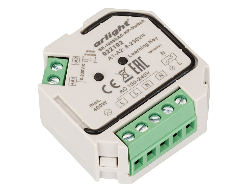 Контроллер-выключатель Arlight SR-1009SAC-HP-Switch (220V, 400W) IP20 Пластик 022102