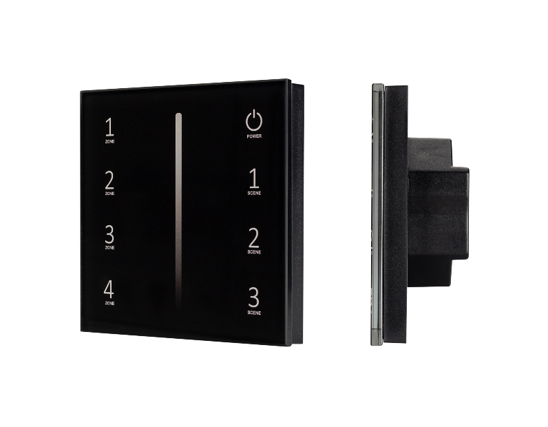 Панель Arlight SMART-P34-DIM-IN Black (230V, 0-10V, Sens, 2.4G) IP20 Пластик 028112