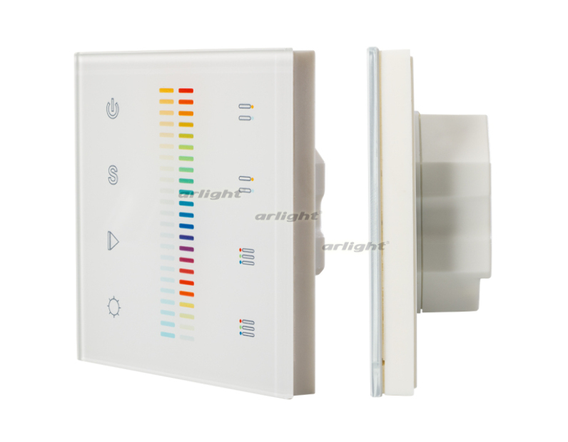 Панель Arlight Sens SR-2830C-RF-IN White (12-24V, RGB+CCT,DMX,4зоны) IP20 Пластик 019061